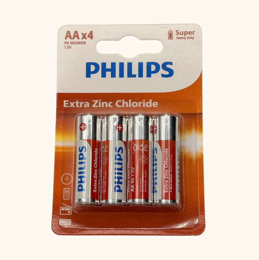 Philips Extra Zinc Chloride AA Batteries