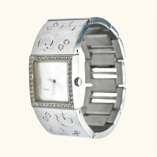 Guess Silver Rhinestone link watch